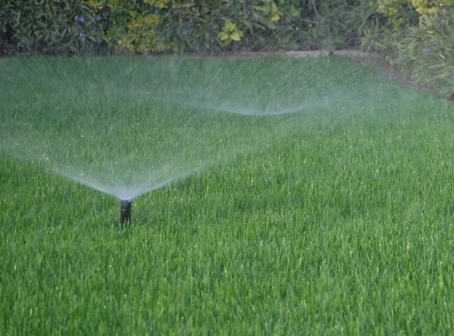 Lawn irrigation in Waukesha, WI.